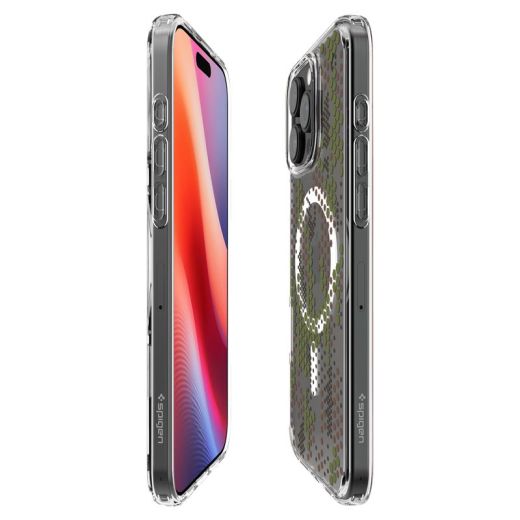 Прозрачный чехол Spigen Ultra Hybrid MagSafe Digital Camo для iPhone 16 Pro Max (ACS08007)