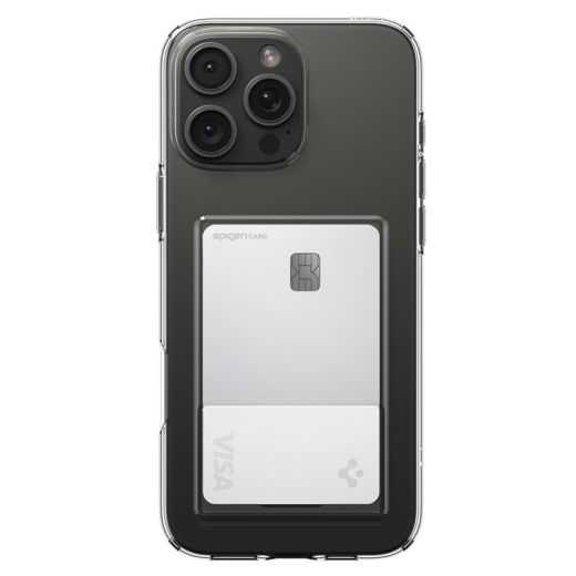Чехол с кошельком Spigen Crystal Slot Crystal Clear для iPhone 16 Pro Max (ACS08011)