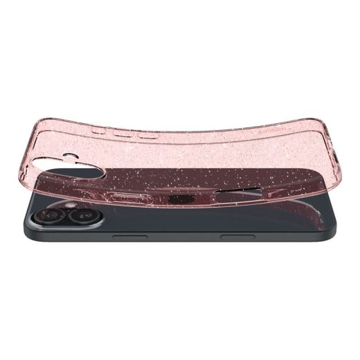 Прозрачный чехол Spigen Liquid Crystal Glitter Rose Quartz для iPhone 16 (ACS08193)