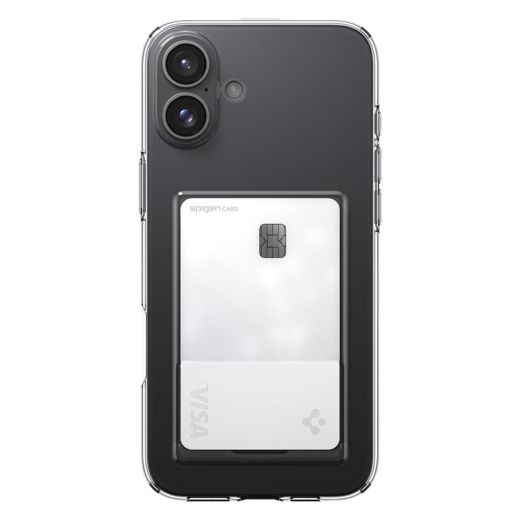 Чехол с кошельком Spigen Crystal Slot Crystal Clear для iPhone 16 (ACS08213)