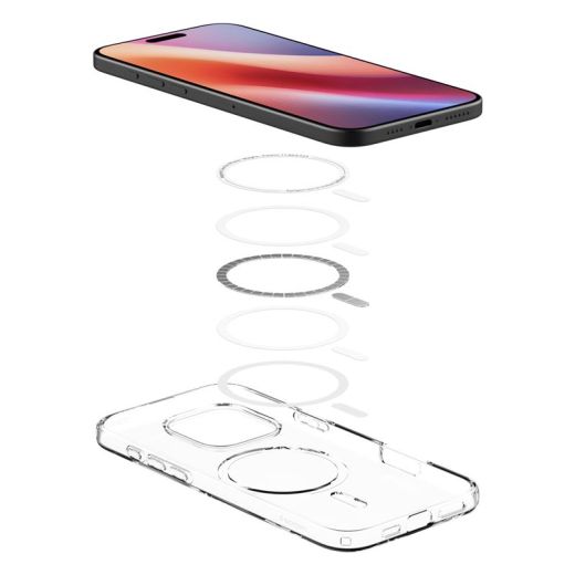 Прозорий чохол Spigen Liquid Crystal MagSafe Clear для iPhone 16 Pro Max (ACS08387)