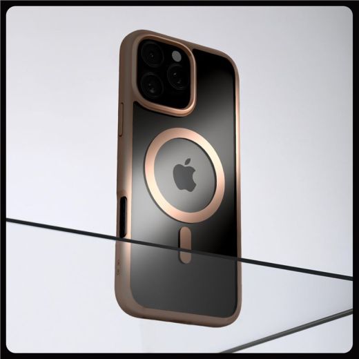 Прозрачный чехол Spigen Ultra Hybrid MagSafe Rose Titanium для iPhone 16 Pro (ACS08695)