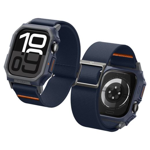 Чехол с ремешком Spigen Lite Fit Pro Navy Blue для Apple Watch Series 10 (2024) 46мм (ACS08925)