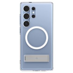 Прозрачный чехол-подставка Spigen Ultra Hybrid S MagSafe Clear White для Samsung Galaxy S25 Ultra (ACS08963)
