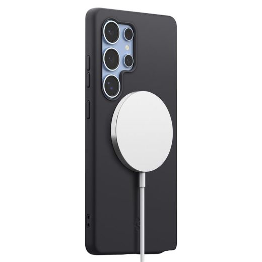Силіконовий чохол Spigen Silicone Fit MagSafe Black для Samsung Galaxy S25 Ultra (ACS09017)