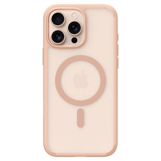 Прозрачный чехол Spigen Ultra Hybrid T (MagFit + Camera Control) Frost Rose Titanium для iPhone 16 Pro (ACS09071)