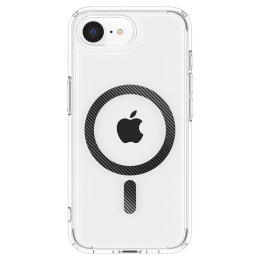 Прозорий чохол Spigen Ultra Hybrid MagSafe Clear Carbon Fiber для iPhone 16e (ACS09140)