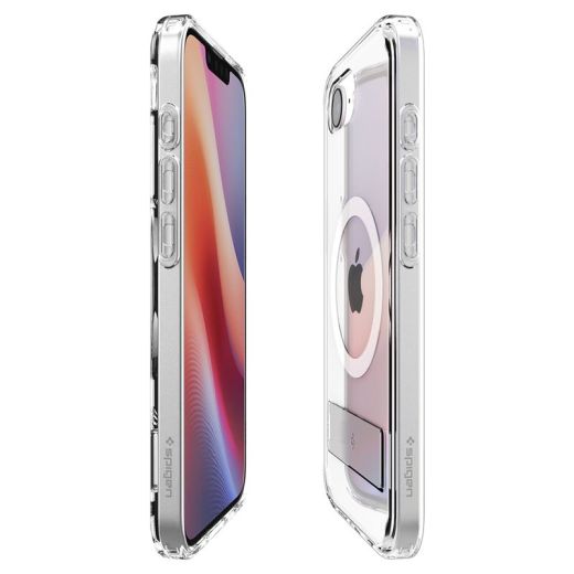 Чехол-подставка Spigen Ultra Hybrid S MagSafe Clear White для iPhone 16e (ACS09148)