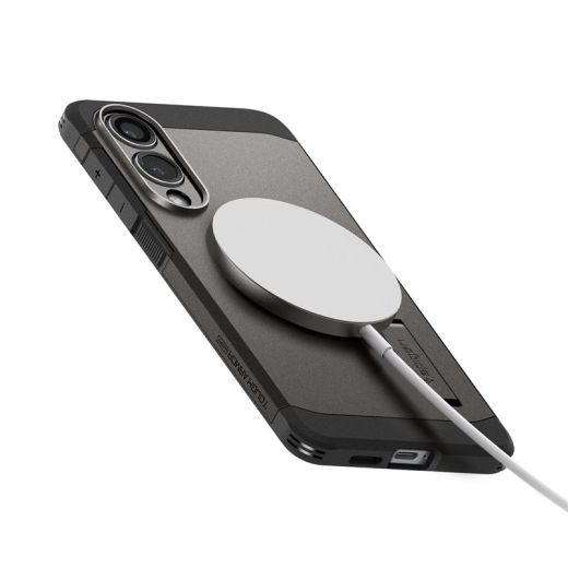 Чохол Spigen Tough Armor AI (MagFit) Gunmetal для Samsung Galaxy S25 Edge (ACS09423)