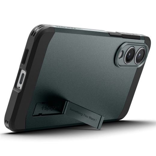 Чехол Spigen Tough Armor AI (MagFit) Abyss Green для Samsung Galaxy S25 Edge (ACS09424)