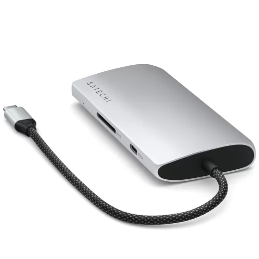 Адаптер Satechi USB-C Multiport Adapter 8K With Ethernet V3 Silver (ST-P8KES)