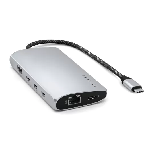 Адаптер Satechi USB-C Multiport Adapter 8K With Ethernet V3 Silver (ST-P8KES)