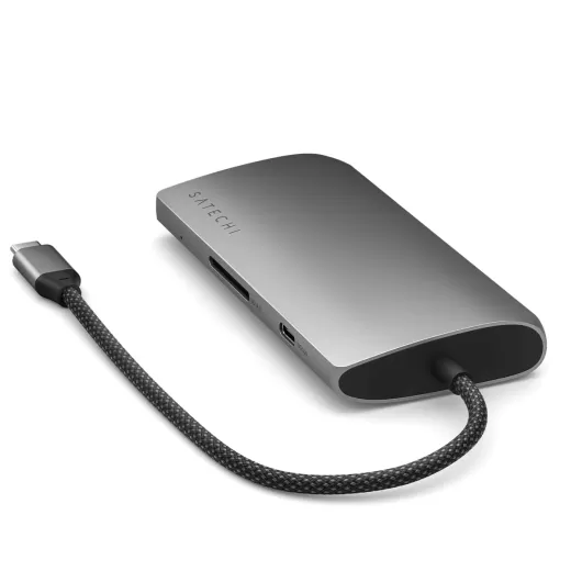 Адаптер Satechi USB-C Multiport Adapter 8K With Ethernet V3 Space Gray (ST-P8KEM)