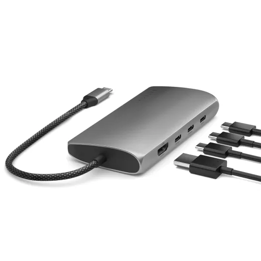 Адаптер Satechi USB-C Multiport Adapter 8K With Ethernet V3 Space Gray (ST-P8KEM)