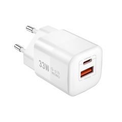 Швидка зарядка WIWU [Wi-U008] Wall Fast Charger PD+QC 33W White