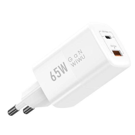 Швидка зарядка WIWU [Wi-U012] Super GaN Wall Fast Charger PD+QC 65W White