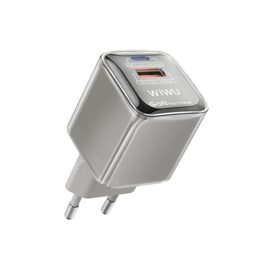 Швидка зарядка WIWU [Wi-U032] Jello GaN Fast Charger QC+PD 35W Titanium