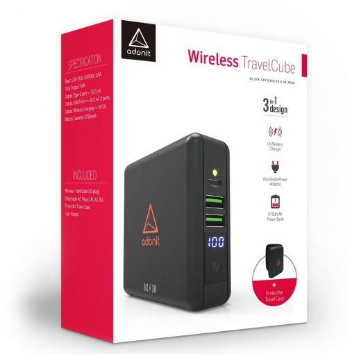 Бездротова зарядка Adonit Wireless TravelCube Black (3124-17-07-A)