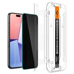 Защитное стекло антишпион Spigen Screen Protector EZ FIT GLAS.tR Privacy (1 шт.) для iPhone 15 Pro (AGL07120)