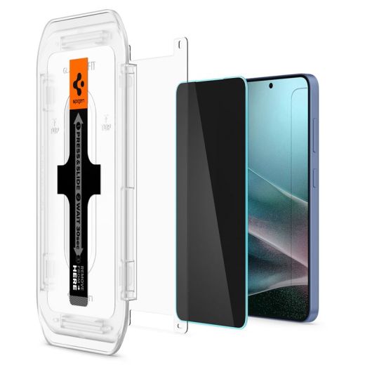 Защитное стекло антишпион Spigen Glass tR EZ Fit HD (Privacy) 2 шт. для Samsung Galaxy S25 | S24 (AGL09308)