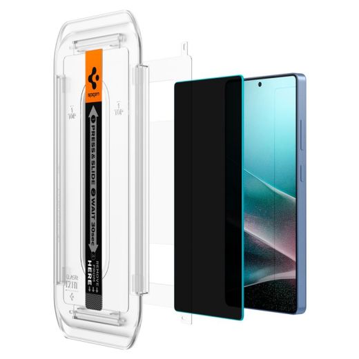 Захисне скло антишпигун Spigen Glass tR EZ Fit HD Privacy 2 шт. для Galaxy S25 Ultra (AGL09335)