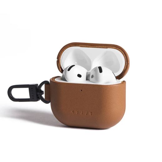 Кожаный чехол Mujjo Echelon Tan для Airpods 4 (2024)