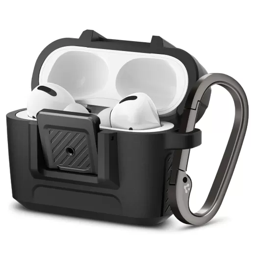 Чохол з замком та карабіном Spigen Lock Fit Matte Black для AirPods Pro (ACS04755)