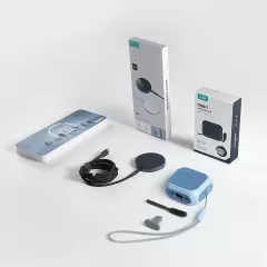 Чохол ESR Orbit Hybrid Snap-and-Charge Bundle Purple для AirPods 4 (2024)
