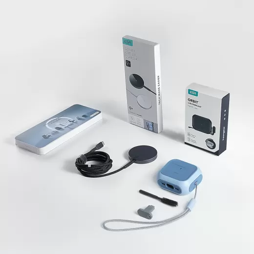 Чехол ESR Orbit Hybrid Snap-and-Charge Bundle Purple для AirPods 4 (2024)