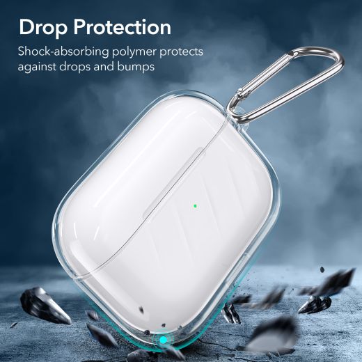Прозорий чохол з карабіном ESR Air Ripple Carrying Case Clear для AirPods Pro 2 (2022)