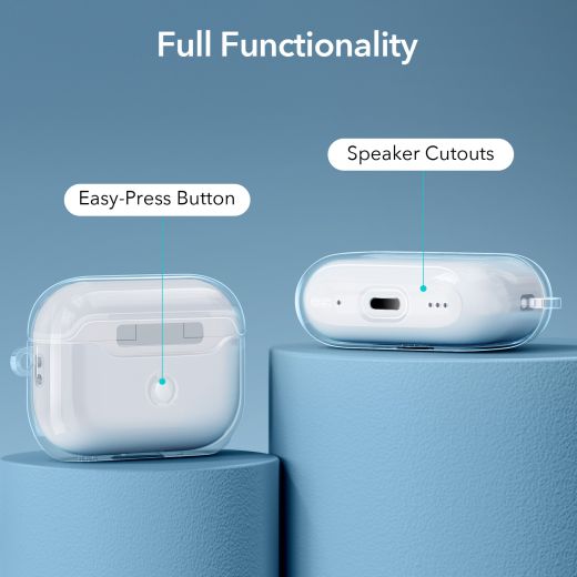 Прозорий чохол з карабіном ESR Air Ripple Carrying Case Clear для AirPods Pro 2 (2022)