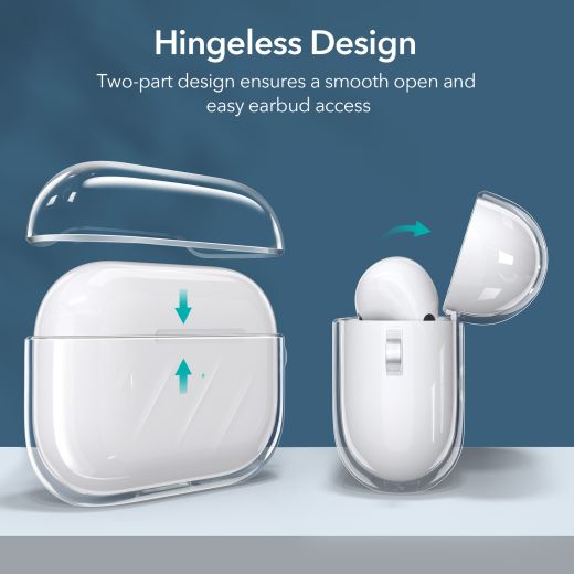 Прозорий чохол з карабіном ESR Air Ripple Carrying Case Clear для AirPods Pro 2 (2022)