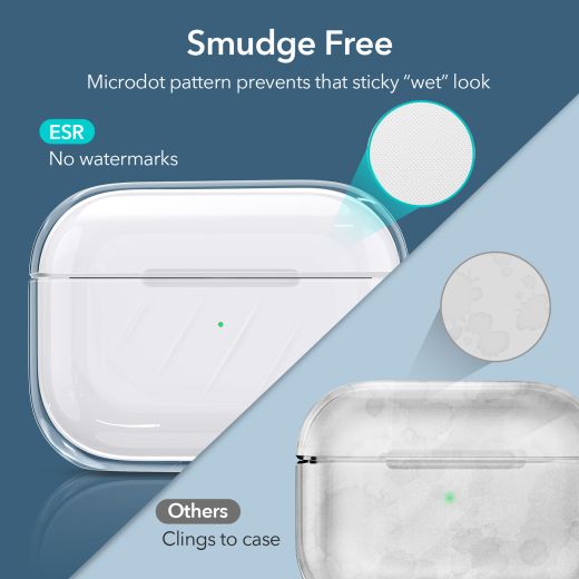 Прозорий чохол з карабіном ESR Air Ripple Carrying Case Clear для AirPods Pro 2 (2022)