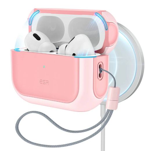 Чохол з ремінцем ESR Orbit Hybrid Case (HaloLock) Pink для AirPods Pro 2 (2022)