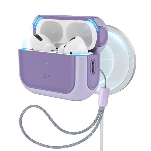 Чохол з ремінцем ESR Orbit Hybrid Case (HaloLock) Purple для AirPods Pro 2 (2022) (1C0020406)