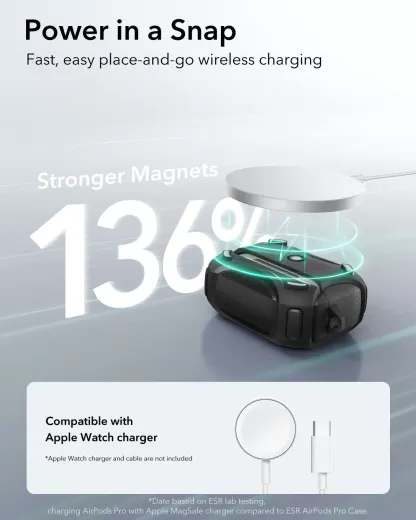 Протиударний чохол з карабіном ESR Cyber FlickLock Case (HaloLock) Red для AirPods Pro 2 (2022)