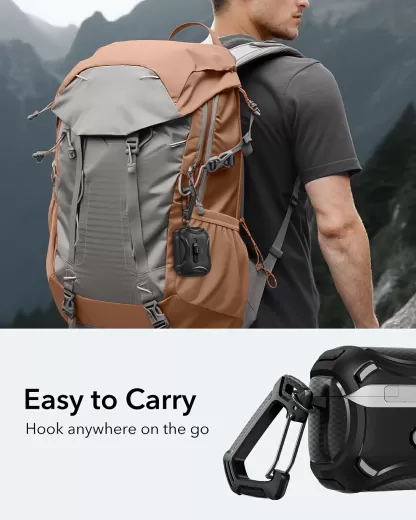 Противоударный чехол с карабином ESR Cyber FlickLock Case (HaloLock) Forest Green для AirPods Pro 2 (2022)