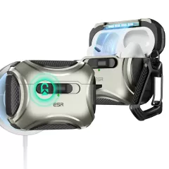 Протиударний чохол з карабіном ESR Cyber FlickLock Case (HaloLock) Titanium для AirPods Pro 2 (2022)