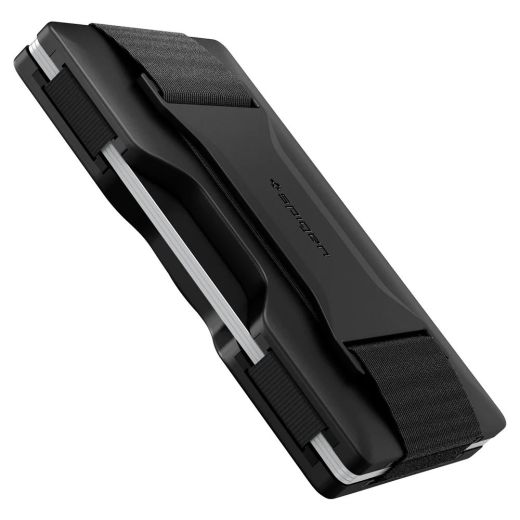 Шкіряний чохол для карток з тримачем для AirTag Spigen Card Holder Wallet S Black (AHP04245)