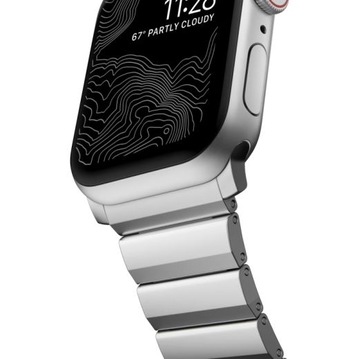 Металлический ремешок Nomad Aluminum Band Silver для Apple Watch 49мм | 45мм | 44мм