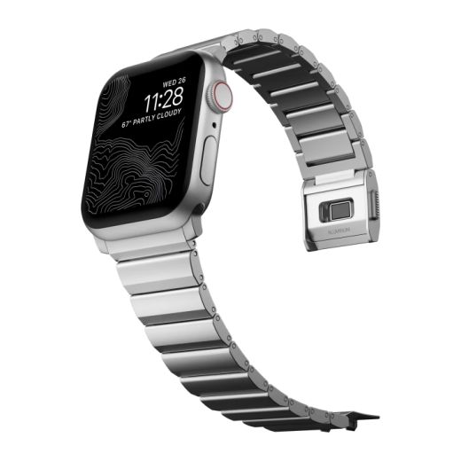 Металевий ремінець Nomad Aluminum Band Silver для Apple Watch 49мм | 45мм | 44мм