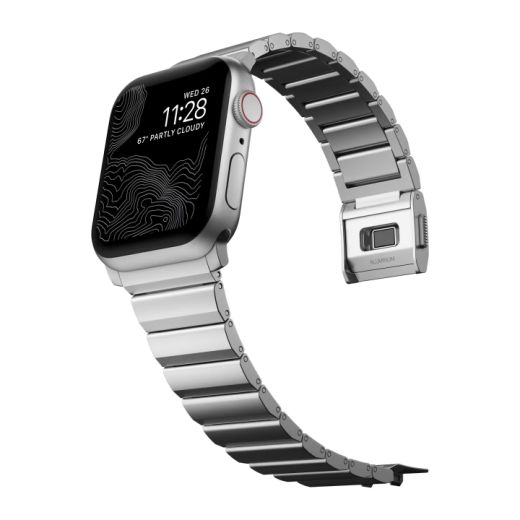 Металлический ремешок Nomad Aluminum Band Silver для Apple Watch 49мм | 45мм | 44мм