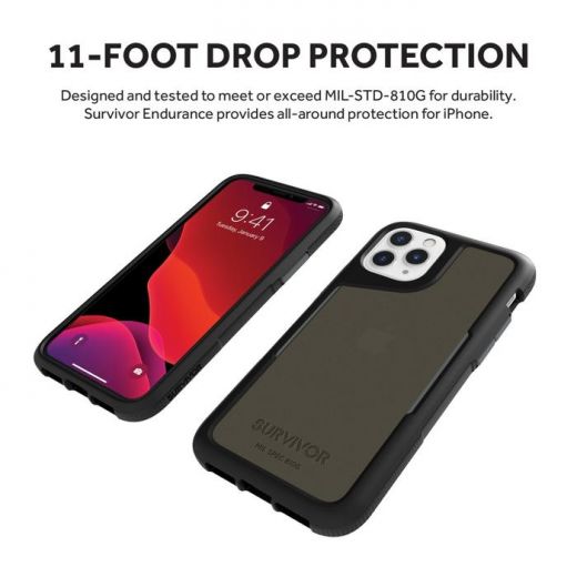 Чохол Griffin Survivor Endurance Black/Gray/Smoke (GIP-028-BKG) для iPhone 11 Pro