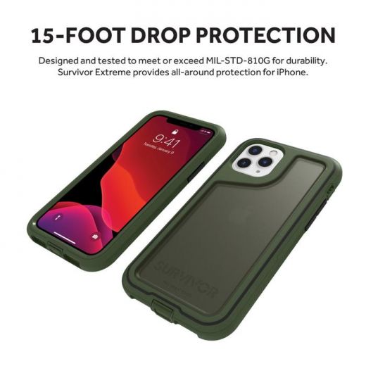 Чехол Griffin Survivor Extreme Bronze Green/Black/Smoke (GIP-029-GBK) для iPhone 11 Pro