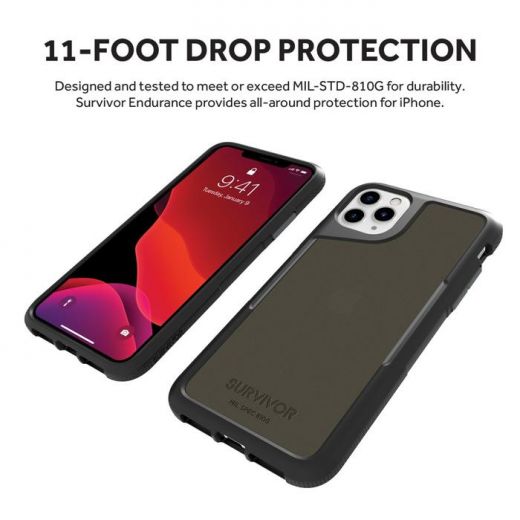 Чехол Griffin Survivor Endurance Black/Gray/Smoke (GIP-034-BKG) для iPhone 11 Pro Max