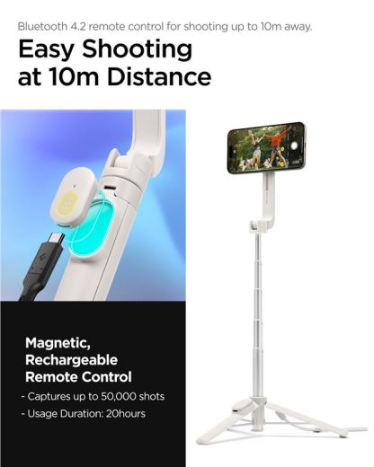 Монопод-штатив для телефона Spigen MagSafe Tripod Selfie Stick Dune Beige (AMP07657)