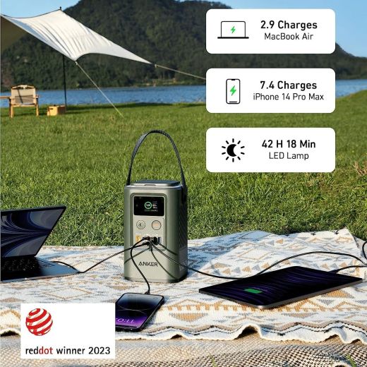 Повербанк с фонариком Anker 548 Power Bank (PowerCore Reserve 192Wh) Sprout Green (A1294061)