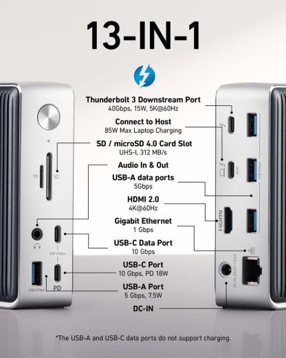 Док-станция Anker 577 Thunderbolt Docking Station (13-in-1, Thunderbolt 3)