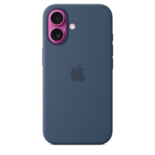 Оригінальний силіконовий чохол Apple Silicone Case with MagSafe Denim для iPhone 16 (MYY23)