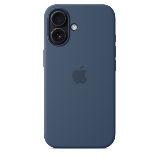 Оригінальний силіконовий чохол Apple Silicone Case with MagSafe Denim для iPhone 16 (MYY23)